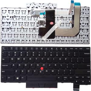 Laptop Replacement US Layout Keyboard for Lenovo T470 T480 X527 X598 01HX447 01HX487 01AX516 with Frame, Track Point, No Backlit Black