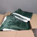 NANPIPER Throw Blanket Reversible Sherpa Flannel Blanket Super Soft Fuzzy Plush Fleece Microfiber for Bed/Couch(60"x80",Olive Green)