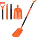 Telescoping Snow Shovel for Car Emergency & Driveway, 31"-47" Extendable Aluminum Shovel with D-Grip, Heavy Duty Shovel for Snow Removal, Gardening & Camping