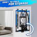 24" x 16" Indoor Large Basketball Hoop Toy - Upgraded Adjustable Height Basketball Hoop Over The Door with Complete Accessories, Basketball Toys Christmas Birthday Gifts for Kids & Adults