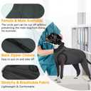 LelePet Dog Recovery Suit for Rear Legs to Stop Licking Hind Legs Abdomen Wounds, Dog Onesie for Surgery Female Male,Dog Pants to Prevent Licking for Small to Large Dogs, Cone Alternative (XS-3XL) (2XL, Gray)