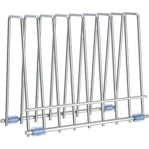 Reusable Storage Bags Rack, Drying Rack for Storage Bags, Stainless Stand for Reusable Freezer Containers & Vacuum Sealer Bags , File Organizer Desktop Storage, Kitchen Storage & Organization (Silver)