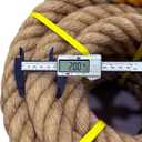 Twisted Manila Rope (2 Inch x 65 Feet) Natural Jute Rope Thick Hemp Rope for Docks, Nautical, Railings, Swing, Decorating