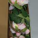 IPOPU Pink Peonies Artificial Flowers 8PCS Fake Peonies Silk Flowers with Stems for Wedding Decoration Bride Bouquet Faux Flowers Pink Crafts Floral Arrangement