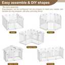 Pet Playpen with Door Dog Playpen Foldable Puppy Playpen for Puppies and Small Dogs 8-Panels Easy Assemble Easy Storing for Indoor and Outdoor (8 Panels)