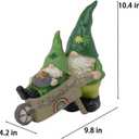 Braxio St. Patrickss Day Decorations Resin Gnome Collectible Figurines St-Patricks Day Decor Table Centerpiece for Dining Room Gift for Women