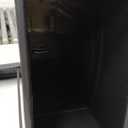 United Solutions Highboy Waste Container with Swing Lid, 23 Gallon, Space Saving Slim Profile and Easy Bag Removal, Handles for Easy Carrying, Indoor/Outdoor Use, Black, 1-Pack.