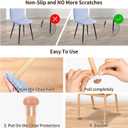 Ezprotekt 24 Pcs Small Clear Silicone Chair Leg Floor Protectors for Hardwood Floors, Chair Leg Caps Covers, Floor Protectors for Chair, Bar Stool Leg Protectors Round (S Fit: 3/5" to 3/4", 15-19mm)