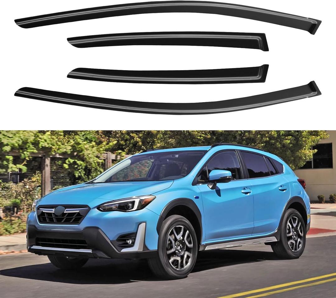 Window Visors Rain Guards for 2018-2023 Subaru Crosstrek, Out-Channel Window Vent Wind Deflectors Visors Shades for 2017-2023 Subaru Impreza Hatchback