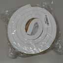 White Door Window Weather Stripping Self Adhesive Foam Tape 1 in  3/4 in  13 Ft, High Density Foam Sealing Strip Window Insulation Weatherproof Gasket Tape for Doors and Windows