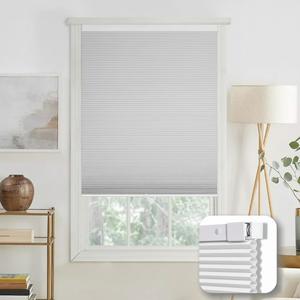 Cordless No Tools No Drill Cordless Cellular Shades, Blackout Light Blocking Honeycomb Shades for Home, Thermal Insulation Blinds for Windows, Easy to Install, 33"W x 48"H