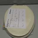 HIGHCRAFT Premium Elongated Toilet Seat with Adjustable Hinges & Quick Removal Mechanism - Molded Wood Toilet Seat - Fits Standard Elongated Toilets - Oval Seat in Bone/Beige