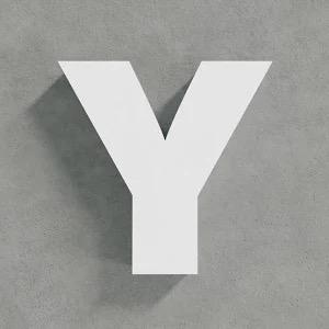 3D Letter Y Foam