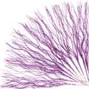 10 PCS Glitter Christmas Picks Sprays Sparkle Curly Ting Branches Decorative Sticks Stems Artificial Curly Wispy Willow Twigs for Christmas Tree Vase Fillers Crafts Garland Home Decor (Purple, 10)