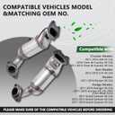 Front Rear Catalytic Converter Compatible with 2011-2019 Chrysler Town & Country Dodge Grand Caravan Journey Avenger 200 3.6L Replace 674121 Without Heat Shield Bracket (EPA Compliant)