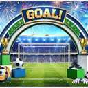 Fabric 7x5ft Football Tournament Photography Backdrop 2026 Soccer Sports Stadium Goal Atmosphere Background Indoor Outdoor Fan Party Decorations Photo Props