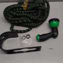 50 ft Expandable Garden Hose - Kink Free Flexible Water Hose with Thumb-Controlled 10-Function Nozzle, 3/4 Solid Connectors, Durable 3750D Fabric, 4-Layer Latex Core