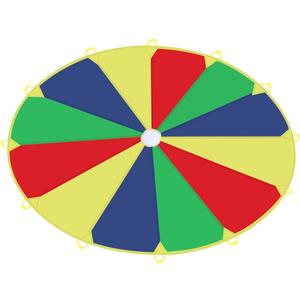 Sonyabecca Parachute 8 Feet 10 Feet 12 Feet for Kids with 9 Handles 12 Handles Play Parachute for 8 12 Kids Tent Cooperative Games Birthday Gift (Multicolored)