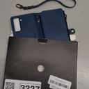 Defencase Compatible with Samsung Galaxy S21 5G Case Wallet with RFID Blocking Card Holder for Women Men, PU Leather Magnetic Snap Flip Zipper Strap Wallet Phone Case Fit for Galaxy S21 5G 6.2", Blue (Elegant Dark Blue)