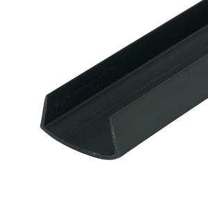 Outwater Plastics Black 1" Styrene Plastic U-Channel/C-Channel 46 Inch Lengths (Pack of 3)