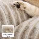 Bedsure ComfyFleece Cute Cat Couch for Pets - Fluffy Cat beds with Premium Soft Corduroy Fleece, Fuzzy Cats beds for Indoor Cats with Removable Washable Cover, Supportive Pet Sofa, 24inch, Amphora