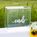 10 Acrylic Card Box - Wedding Card Box for Reception, Birthday, Party, Money Box, Wishing Well, Graduation Party, Elegant Large Clear Card Box-ACB001