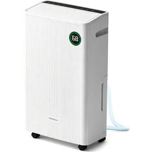 4500 Sq Ft Dehumidifier for Basement, Max 80 Pint with Drain Hose, White