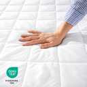 Bare Home Quilted Fitted Mattress Pad (Full Extra Long) - Cooling Mattress Cover - Easily Washable - Elastic Fitted Cover for Mattress - Stretch-to-Fit up to 15 Inches Deep (Full XL)