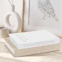 Decorative Books Set of 2, Beautiful Linen Book Boxes Decor Coffee Table/shelf/Mantle, Aesthetic Fake Books for Modern Home Decoration, Keepsake Photo Storage Box