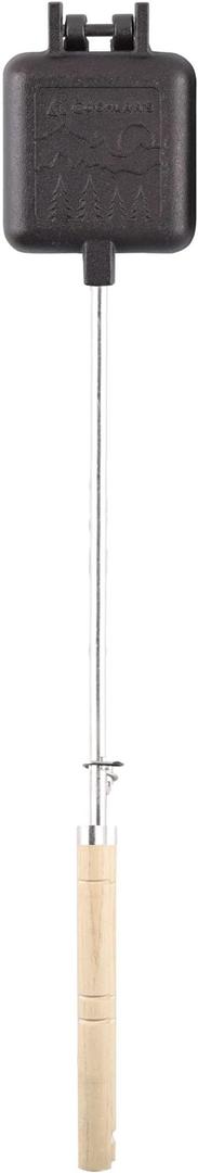 Coghlan's Cast Iron Cooker - Pre-Seasoned Pie Iron Sandwich Maker with Heat-Resistant, Removable Handles, Easy-to-Clean for Toasted Pies, Grilled Sandwiches, and Meats, For Campfire Cooking