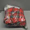 Christmas Sherpa Fleece Throw Blanket for Couch, Red and Green Plaid Checked Cozy Fluffy Blanket 40"x50", Fuzzy Thick Reversible Warm Plush Blanket for Bed Sofa