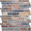 STICKGOO Thicker Design Peel and Stick Tile Backsplash, 1212 Stick on Backsplash for Kitchen, Self Adhesive Tile Stickers for Kitchen Backsplash and Bathroom(10 Sheets, Vintage Stone) (12in X 12in)