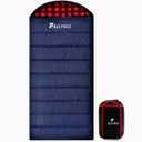 PALLYGO 0 Degree Sleeping Bag Cotton Flannel Sleeping Bags for Adults Cold Weather Camping Winter Zero Degree Warm Weather Big and Tall Right Zip