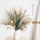 Green Pampas Grass Boho Bouquet Exquisite Lavender and Eucalyptus Dried Flower Arrangements for Western Boho Decor Rustic Flowers for Your Bohemian Home, Bedroom, and Wedding Table Decor
