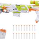 NERF Longstrike Modulus Toy Blaster with Barrel Extension, Bipod, Scopes, 18 Elite Darts & 3 Six-Clips