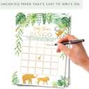 Your Main Event Prints Jungle Baby Shower Games - 25 Each - Bingo, Find The Guest, The Price is Right, Who Knows Mommy Best - Jungle Animals Theme - Printed Front and Back, 1 Game Per Side