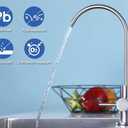 ESOW Kitchen Water Filter Faucet, 100% Lead-Free Drinking Water Faucet Fits Most Reverse Osmosis Units or Water Filtration System in Non-Air Gap, Stainless Steel 304 Body Brushed Nickel Finish