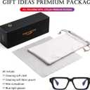 AIEYEZO Fashion Square Blue Light Glasses for Men Women Retro Thick Frame Blue Light Blocking Computer Glasses