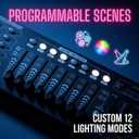 JCYWFLODY Professioanl 192 DMX Controller for DJ Lights, DMX512 Stage Lighting DJ Controller, Sound-Activated, LED Display, Programmable Scenes for Party Music Show Night Club KTV Moving Heads