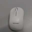 TECKNET Wireless Mouse for Laptop, 2.4G Silent Mouse Quiet Click, Small Portable Computer Mouse, 5 DPI Levels, Cordless Mice for PC, Chromebook, Mac - White