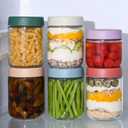 Artcochan Overnight Oats Containers with Lids 16 oz Glass Jars 6 Pack Glass Mason Jars with Airtight Lids, Perfect for Oats, Yogurt, Chia Pudding, Snack