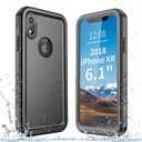 SPORTLINK for iPhone XR Waterproof Phone Case, Built in Shockproof Dustproof Screen Protector, Full Body Military Rugged Cover Protective, Heavy Duty, Dropproof IP68 Underwater for iPhone XR 6.1 Black