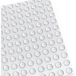Small Door Bumpers Self-Adhesive Clear Rubber Feet Tiny Bumpons 1/4" Diameter X 1/16" Thick 100 Pack