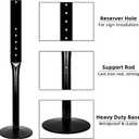 Heavy Duty Cast Iron Sign Post With 12" Diameter Bottom Round Base, 48" Movable Stand for Hanging Signs