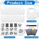 Jutom 38 Pcs DIY Baby Bibs Decorating Kit 14 Bibs 14 Stencils 10 Fabric Markers 2 Ply Feeder Design Bib for Shower Games