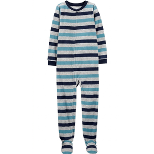Simple Joys by Carter's Boys' 2-Pack Loose-Fit Fleece Footed Pajamas, Size 6