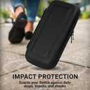 Orzly Carry Case Compatible with Nintendo Switch and New Switch OLED Console - Black Protective Hard Portable Travel Carry Case Shell Pouch with Pockets for Accessories and Games