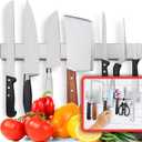 HMmagnets Premium 17 Inch Stainless Steel Magnetic Knife Holder For Wall - Professional Magnetic Knife Strip - Space-Saving Knife Rack/Knife Bar With Powerful Magnetic Pull Force (Upgraded Version)