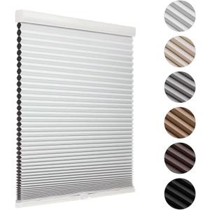 MYshade Cordless Blackout Cellular Shades for Windows, Honeycomb Window Shades with Thermal Insulation, Child & Pet Safe Room Darkening Shade, Easy Install, 30" W x 48" H, White