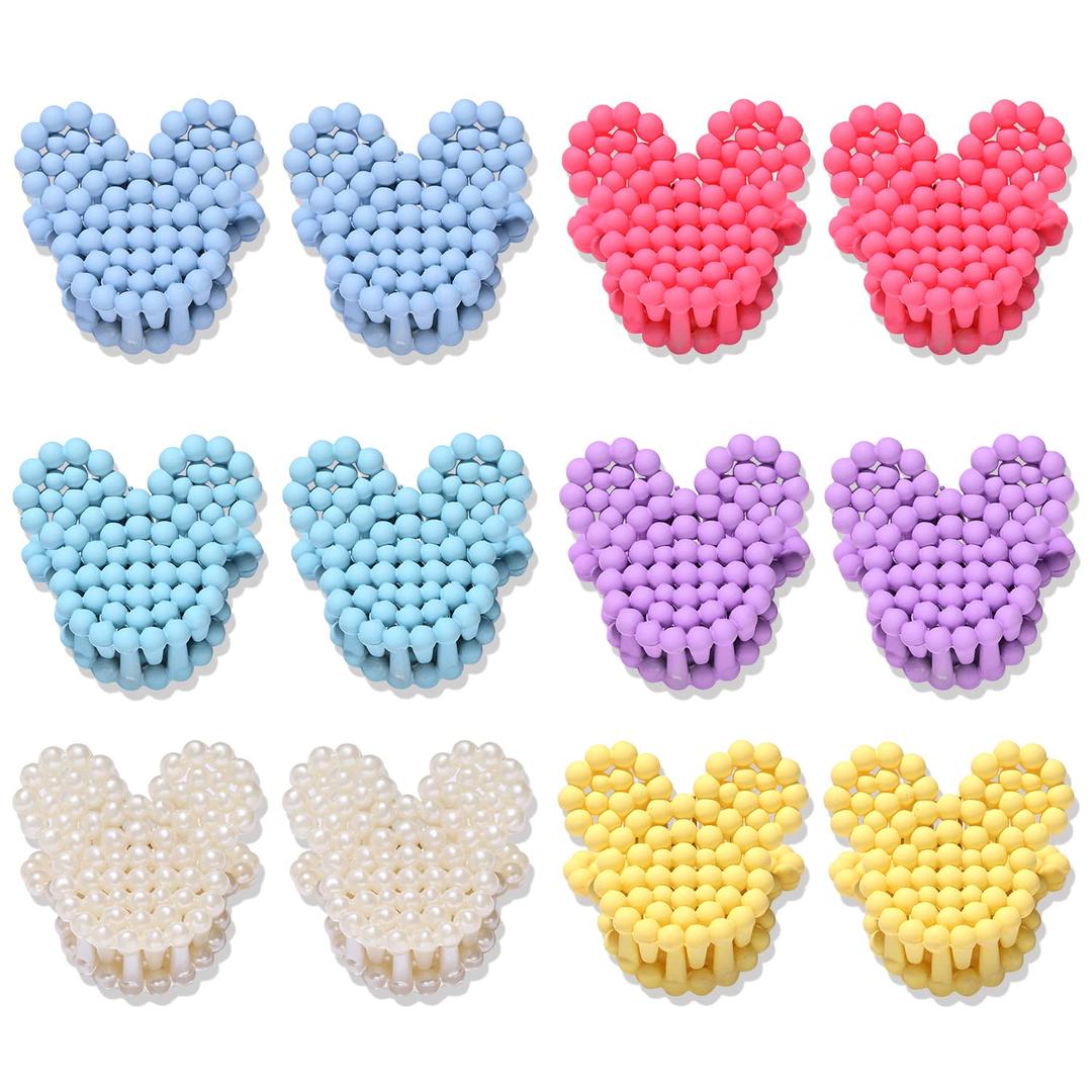 3 x Boderier 12 Pack Mini Bunny Claw Clips Cute Bunny Ears Hair Clips for Women Easter Gifts